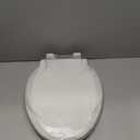 JINGZE Elongated Toilet Seat Slow Close, Quiet Toilet Seat Cover with Never Loosen Durable Toilet Seat Lid Easy to Install & Clean, Polypropylene (PP), White