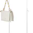 Therwen 2 Pcs Bag Display Stands Purse Display Stand Adjustable Height Handbag Holder for Home Boutique Store Counter Retail, White