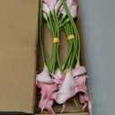 IPOPU Pink Fake Calla Lily Flowers 24PCS Real Touch Pink Calla Lily Faux Flowers Arrangement for Home Party Wedding Bouquet Centerpieces Flower Home Decoration (Pink)
