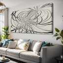 abstract Wall Art Framed Ready to Hang Wall Art Modern artwork Fantasy Paintings Black and white abstract lines Wall Art Prints Canvas Painting 29“x58"Large Size for Living Room Bedroom Office Decoration