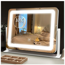 ROLOVE Vanity Mirror with Lights 15"x12", Lighted Makeup Mirror with 10X Magnification, 3 Color Lighting & Dimmable Brightness, Light Up Mirror for Desk, Bedroom, Bathroom