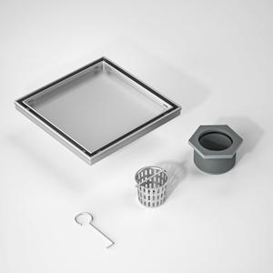 Shower Drain 8"*8" Brushed 304 Stainless Steel | Fast Drainage | Tile Inserted | Stainless Floor Drain Grate | Hair Strainer | Drain Key | The Upgrade for Your Bathroom