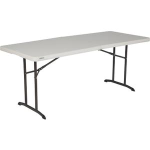 LIFETIME Commercial Fold-in-Half Table, 6-Foot, Almond