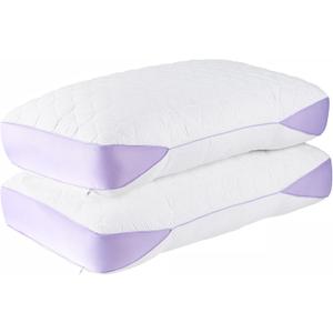 Adjustable Bed Pillows King Size Set of 2 Pack with Zipper,Supportive Breathable Cooling Hotel Luxury Down Alternative Gusseted Pillow for Side Stomach or Back Sleepers (White)