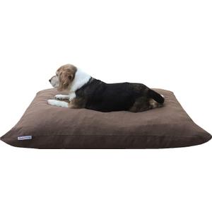 Dogbed4less Do It Yourself DIY Pet Bed Pillow Duvet Suede Cover + Waterproof Internal case for Dog/Cat at Large 48"X29" Gray Color - Covers only (Brown) 