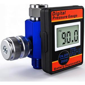 LE LEMATEC Digital Air Pressure Regulator with LED Display Gauge,  NPT Valve for Air Compressor, Tire Inflation, HVLP Spray Paint Gun, & Professional Air Tools, Compact & Heavy-Duty. DAR01B
