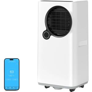 Portable Air Conditioners 16,000 BTU, 6-in-1 Smart AC with WiFi App Control, Ultra-Quiet Sleep Mode, Child Lock & 24H Timer, Ideal for Large Rooms up to 700 Sq. Ft, Bedroom Home Office