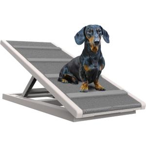 Dog Stairs, Dog Ramps Pet Stairs - Folding Ramp Height Adjustable for High Beds, Sofa up to 80 lbs 2025 Edition Gliard Brand