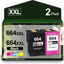 664xl Ink Cartridge Black/Color Combo Pack Replacement for HP 664 XL for DeskJet 1115 2135 2138 3635 3636 3638 4675 4676 4678 4535 4536 4538 Printer (2-Pack)