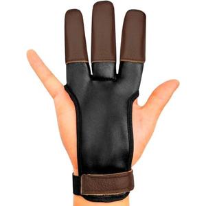 KESHES Archery Glove - Three Finger Tab with Durable Leather Finger Protector for Recurve & Longbow Bows - Comfortable Guard for Men, Women, & Youth - Ideal for Archery Hunting & Target Practice