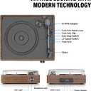 Vinyl Record Player Turntable with Built-in Bluetooth Receiver & 2 Stereo Speakers, 3 Speed 3 Size Portable Retro Record Player for Entertainment and Home Decoration