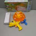 Bubble Gun Bubble Machine Dinosaur Bubble Blower Toy for Kids and Toddlers Bubble in Bubble Gun Party Favors Birthday Christmas Easter Gift for 3 4 5 6 7 8 9 Years Old Boys and Girls (Yellow)