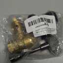 Skyflame 1/2 Inch Straight Gas Key Valve Kit for Fire Pit Fireplace with Flange and 3 Inches Key, Flat Black