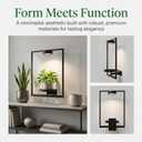 2 Pack Wall Plant Shelf with Grow Light, Remote Control Indoor Plant Shelf, Metal Frame Hanging Planters for Living Room, Window & Wall Decor, Plant Shelves with Grow Lights