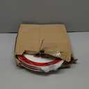 Christmas Tree Plates Set of 4, Christmas Dinner Plates with Red Edge, Xmas Porcelain Plates for Porcelain Plate Set of 4 for Xmas 10.5 Inch