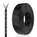 14 Gauge Wire 2 Conductor 14 AWG Electrical Wire Stranded PVC Cord Oxygen-Free Copper Cable 100FT 300V 2 Core Flexible Extension Power Cord for Auto Cord for LED Lamp Lighting Strips Automotive