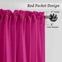 Hot Pink Semi Sheer Curtains for Bedroom 84 Inches Long 2 Panels, Light Filtering Lightweight Soft Modern Solid Window Curtains for Living Room Raspberry Decor Drapes, Each Panel 52" W x 84" L