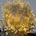 Minetom Christmas Lights Outdoor Cluster Lights - 1000 LED 50 Ft Christmas Firecrackers String Lights, 12 Modes Timer Waterproof Plug in Twinkle Fairy Light for Xmas Tree Garland Party, Warm White