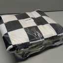 Terrug Black and White Checkered Rug for Living Room, 5x7 Area Rugs Washable with Non Slip for Bedroom, Soft Low Pile Stain Resistance Retro Carpet for Dorm Kids Room