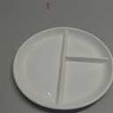 Divided Porcelain Plate 9-Inch Portion Control Plate for Balanced Eating Microwave & Dishwasher Safe, White