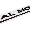 Dual Motor Emblem Badge Sticker Plaid Decor Letters Compatible with Tesla Model 3 Y X S Accessories (Matte Black-Red Line)