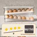 WACOI Auto Rolling Fridge Egg Organizer, Space Saving Eggs Dispenser for Refrigerator Storager, Home Egg Holder, 1 pack