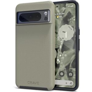 Crave for Google Pixel 8 Pro Case, Shockproof Protection Dual Layer Case for Google Pixel 8 Pro (6.7 inch) - Sand
