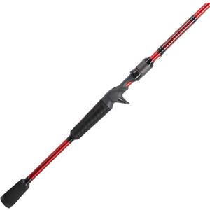 Ugly Stik 6’6” Carbon Casting Rod, One-Piece, 8-17lb Line Rating, Medium Power, Fast Action, 1/ 4-5/ 8 oz. Lure Rating, Red/ Black