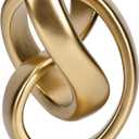 DOVDOV Abstract Gold Knot Statue, Geometric Knot Decor, Gold Decor on Shelf Bookshelf countertop for Living Room Coffee Table Office Coffee Table entryway entryway Desktop Decorative Ornament.