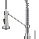 KRAUS Bolden 2-Function Single Handle Pull Down Kitchen Faucet, Commercial Style Stainless Steel/Chrome, KPF-1610SSCH