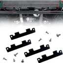 Black Gate Tailgate Hinge Plates with Stainless Steel Mounting Screws for Rhino 450 660 700 YXR450 YXR660 YXR700 4x4 2005-2013 OEM# 5UG-F4669-00-00