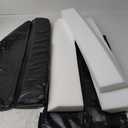 RV Dinette Cushions Replacement with Momery Foam Camper Seat Couch Cushion Travel Trailer Bed (Black, 38)
