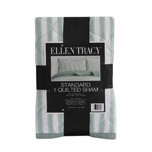 Ellen Tracy Stripe Single Standard Quilted Sham, 20x36 100%Polyester