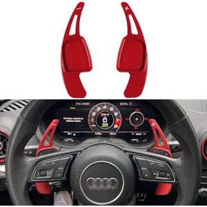 Yoursme Paddle Shifter Extensions for Audi A3 A4 Q7 S3 A5 Q5 S4 S5 SQ5 Q8 TT TTS, Aluminum, Red