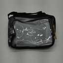 Clear Backpack Transparent Heavy Duty Bookbag See Through Bag with Reinforced Bottom for College, Travel, Workplace Security - Black