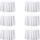 Surmente 10 Pack White Tablecloth for Round Tables, 132-inch Round Table Cloths for Weddings, Banquets, or Restaurants (132 Round, 10 Pack)