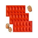 Madeleine Pans for Baking, Non-stick Silicone Madeleine Cookies Trays for Baking, 3Pcs Shell Shape Madeleine Mold Cake Pans (Mini(12-Cavity))