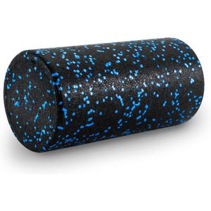 ProsourceFit High Density Foam Rollers 12 - inches Long, Firm Full Body Athletic Massage Tool for Back Stretching, Yoga, Pilates, Post Workout Muscle Recuperation, Black/Blue