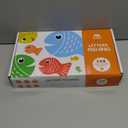 Coogam Wooden Magnetic Fishing Game, Fine Motor Skill Toy ABC Alphabet Color Sorting Puzzle, Montessori Letters Cognition Preschool Gift for Years Old Kid Early Learning with 2 Pole