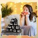 Willinglong 10 Pack Jesus Advent Candle Tins 4 oz Nativity Theme Empty Candle Jars with Lids Black for Making Candles DIY Christmas Catholic Christian Church Gift, Exquisitely Packaged