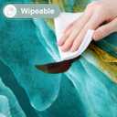 misaya Square Waterproof Vinyl Table Cloth, Wipeable Tablecloth with Flannel Backing, Plastic Table Cover for Dinner, Picnic, Indoor and Outdoor (Ripples, 54" x 54")