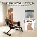 Hip Abductor Machine for Home Gym, 9 Levels Glute Workout Equipment, Booty Builder with 2 Resistance Bands, 2 in 1 Glute & Thigh Abductor Machine for Women & Men