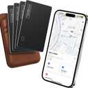 Ultra Slim Air Card Tag: 2026 MFi Certified Wallet Smart Tracker Card - Compatible with Apple Find My Wallets Finder Tracking Cards Tags (4 Pack Black)