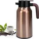 68oz Thermal Coffee Carafe, Stainless Steel Carafes for Hot Liquids 36 Hours, Insulated Coffee Carafes For Keeping Hot Coffee, Hot Water, Tea, Hot Beverage (Gold)