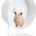 Silent Hamster Wheel, Hamster Exercise Wheel with Adjustable Acrylic Stand, Hamster Exercise Wheel for Gerbil, Syrian & Dwarf, Chinchilla and More Small Animal Hamster Running Wheels (8.2 in)