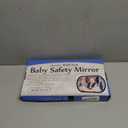 Baby Car Mirror, Safety Car Seat Mirror for Rear Facing Infant, Clear Wide View, 360Rotation, Easily Observe the Baby Move, Secure, Shatterproof, Crash Tested and Certified (Black)