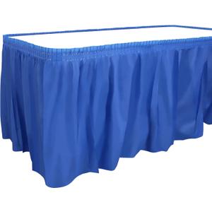 Party Dimensions Plastic Table Skirt, 29-Inches by 14-Feet - Blue - 6 Pack