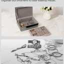 Jewelry Organizers and Storage - Box with Removable Tray, Organizer for Women, Storage for Earrings, Bracelets, Rings (OceanGlow)