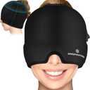 Gel Ice Migraine Headache Relief Cap, Adjustable Headache Cap Migraine with Drawstring Fits All Heads, Cold Compression Migraine Relief Cap for Tension, Stress, Sinus, Puffy Eyes, Hot/Cold Therapy