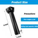 2 Pcs 6 inch Ceiling Fan Downrod with Ball Head,1-inch OD Ceiling Fan Extension Rod,Non-Threaded Universal Downrod for CeilingFan With Hanger Pin Suitable for a Wide Range of Fans